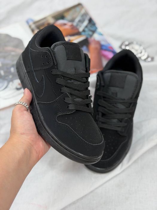Топ Якість! Кросівки Nike Sb Dunk Total Black • Найк Данк (чорні), nike dunk
