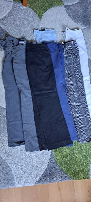 Spodnie materiałowe damskie roz. 34 - 38  (box 7par)