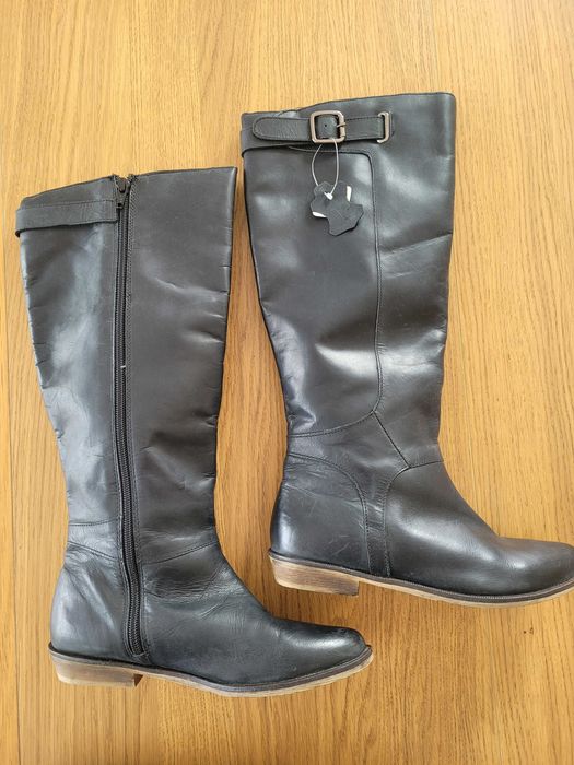 Nowe skórzane kozaki Reserved 37.