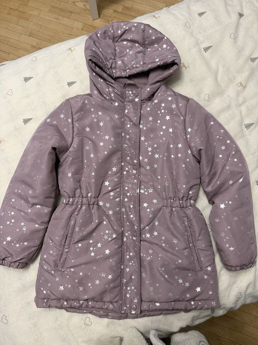 Тепла курточка на дівчинку 140 зимова куртка