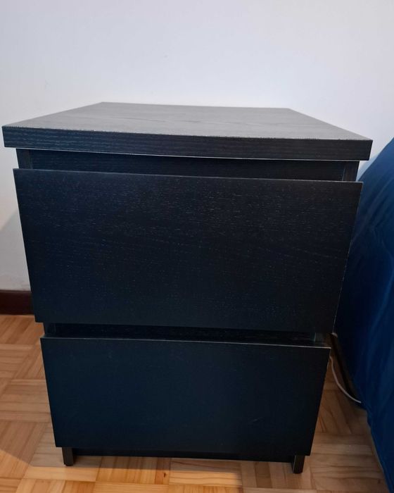 Mesa de cabeceira MALM IKEA Preto