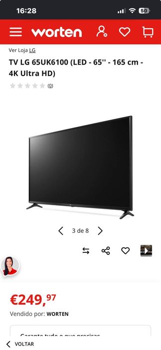 Tv led LG 65’.