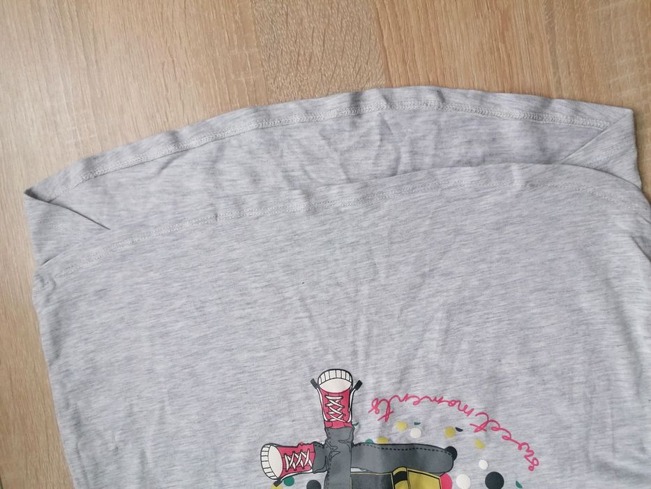 Szara bluzeczka Bóboli "Sweet Moments" 152 cm, długi rękaw dziewczęca