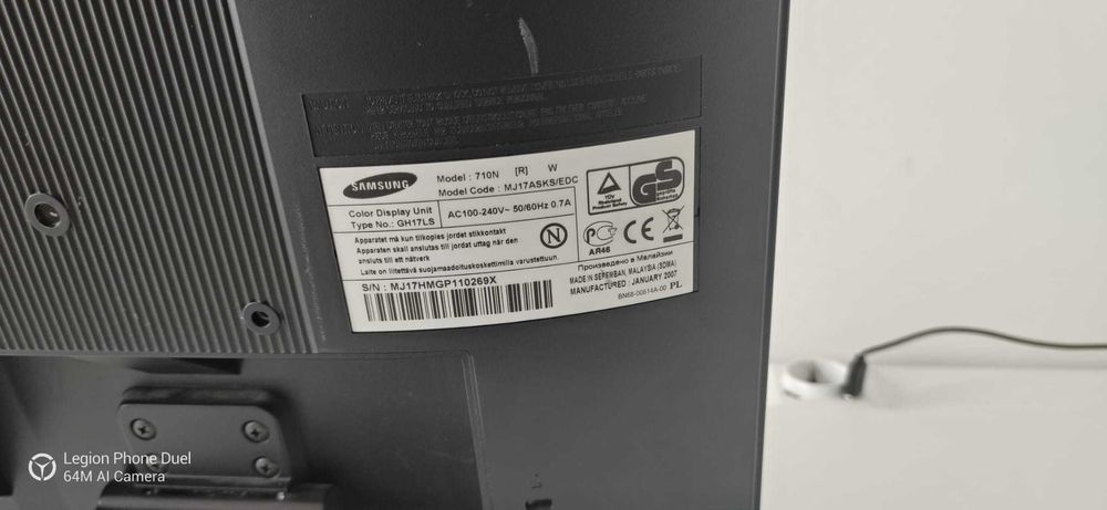 Samsung SyncMaster 710N, monitor LCD de 17 polegadas,