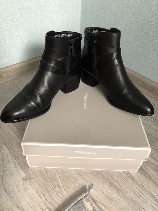 Черевики жіночі шкіряні,ботинки женские кожа осенние Tamaris