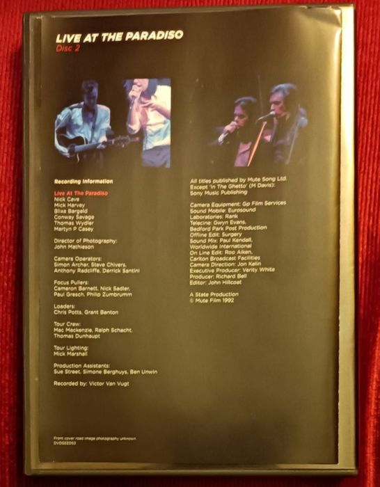 Nick Cave "The Road To God...+ Live at Paradiso'92" 2DVDs RARO