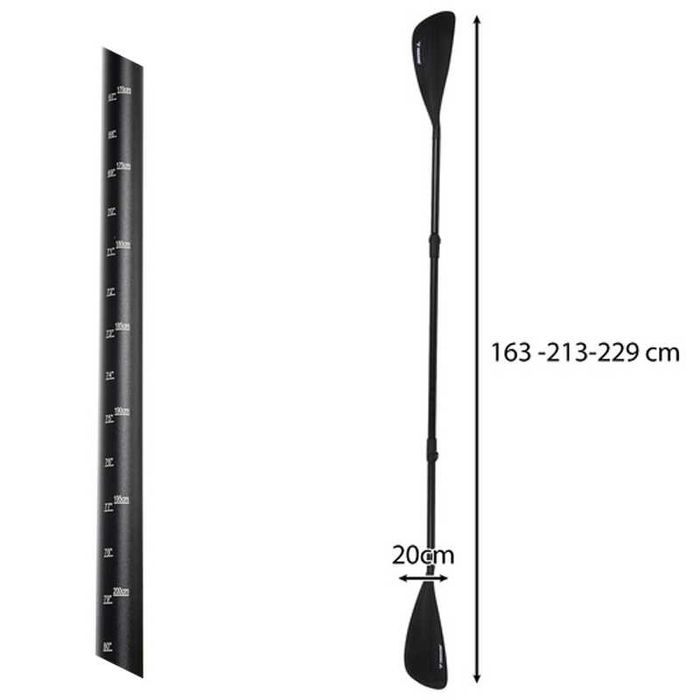 Весло для для SUP-дошки, каяка Trizand 2 в 1 складне регульоване 229 см