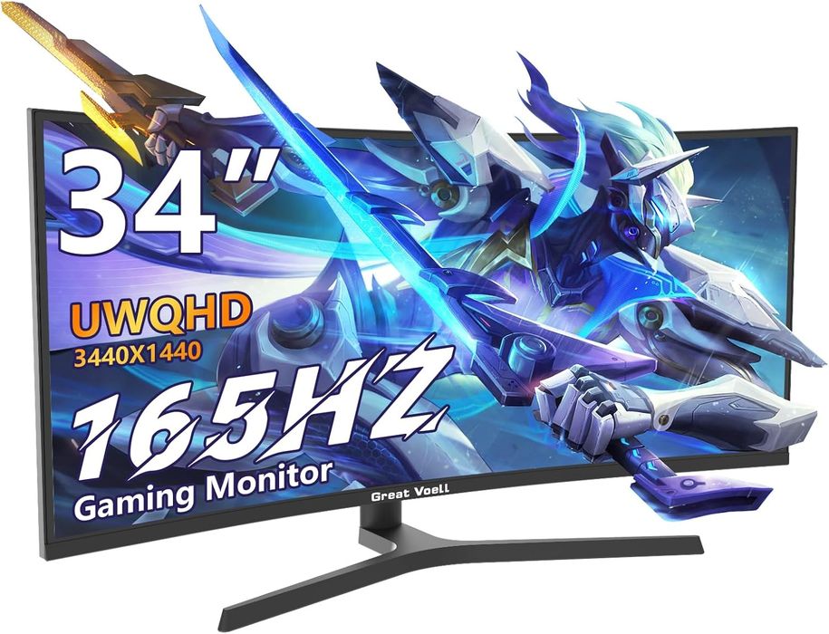 Monitor Great Voell Q340B45, (21:9) UWQHD (3440×1440) 165 Hz