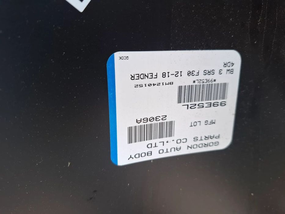 nowy lewy przedni błotnik bmw f30 f31