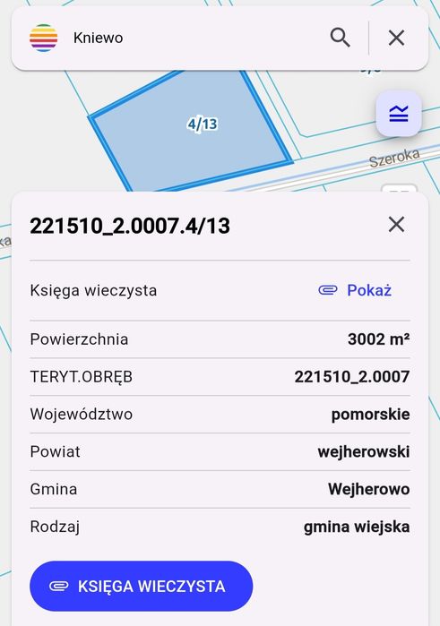Działka z warunkami zagrodowa   3000m² - Kniewo