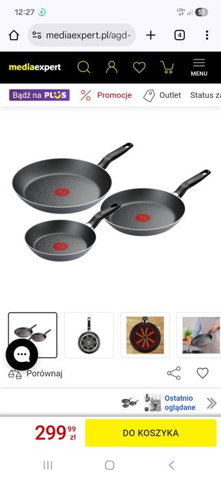 Patelnie tefal Zestaw