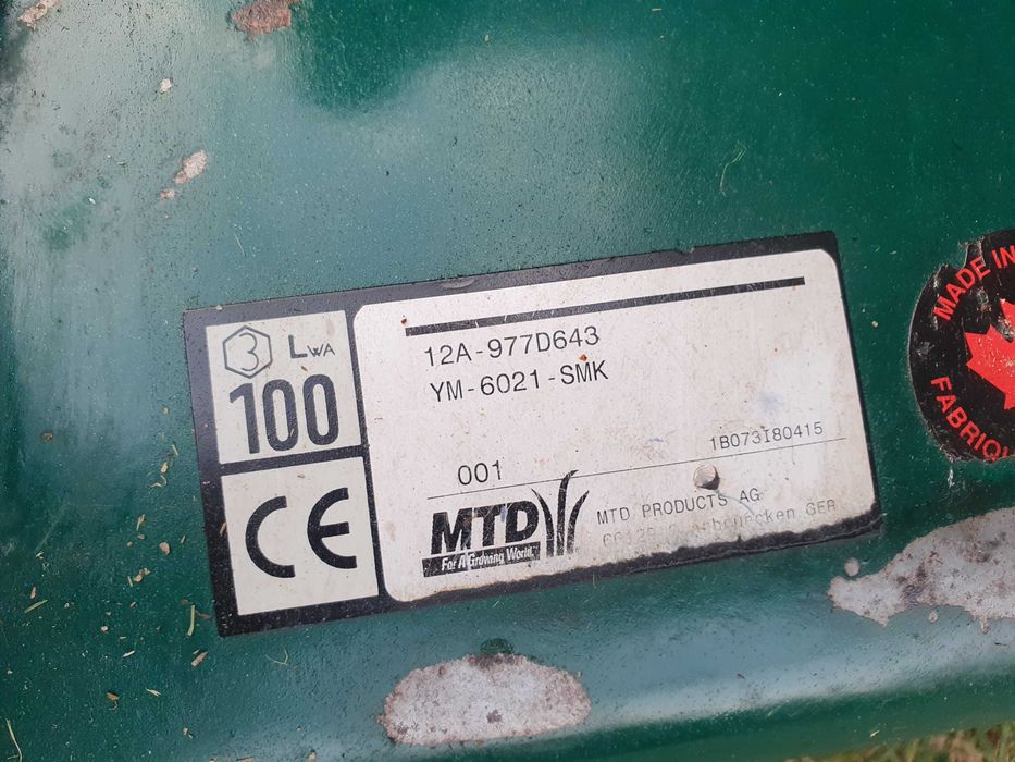 Kawasaki Fj180V kosiarka MTD YM 6021 SMK