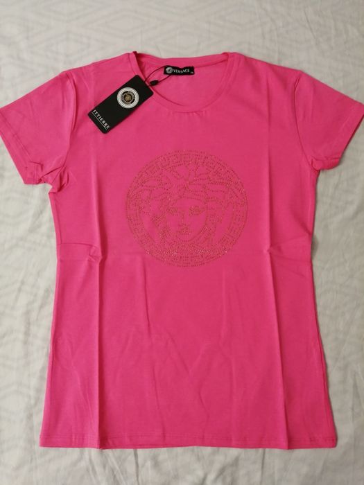 NOWA damska koszulka Versace t-shirt meduza różowa XL 42