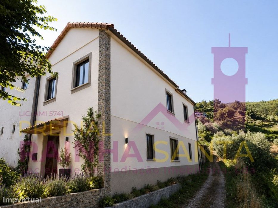 Moradia M4 com garagem, terreno e vistas para campo e montanha 6 km...