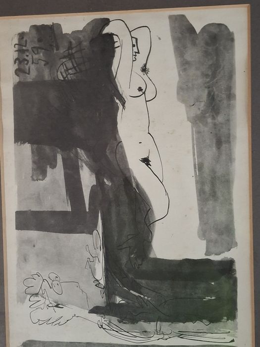 Litografia  Picasso emoldurada