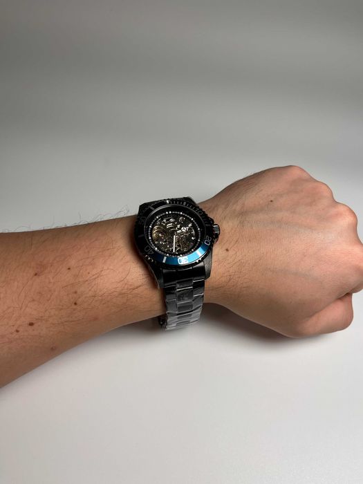 годинник скелетон Invicta 37882, інвікта, инвикта механика Ø43мм