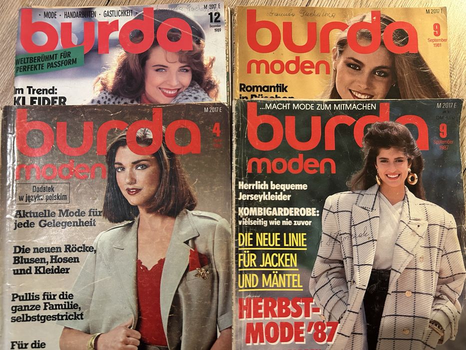 Gazety burda retro stare wykroje