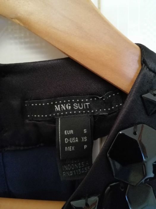 New Mango Top in Fluid Fabric with Black Stones, Size S/M64730007132929122