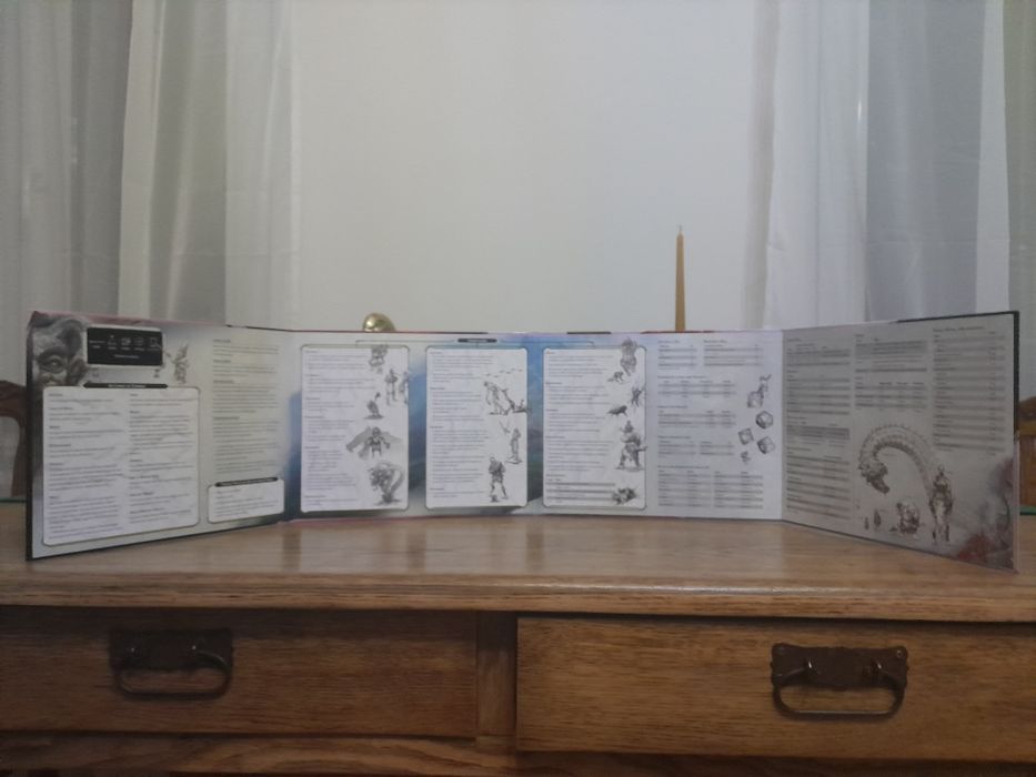 Ekran mistrza podziemi do Dungeon and Dragons po angielsku