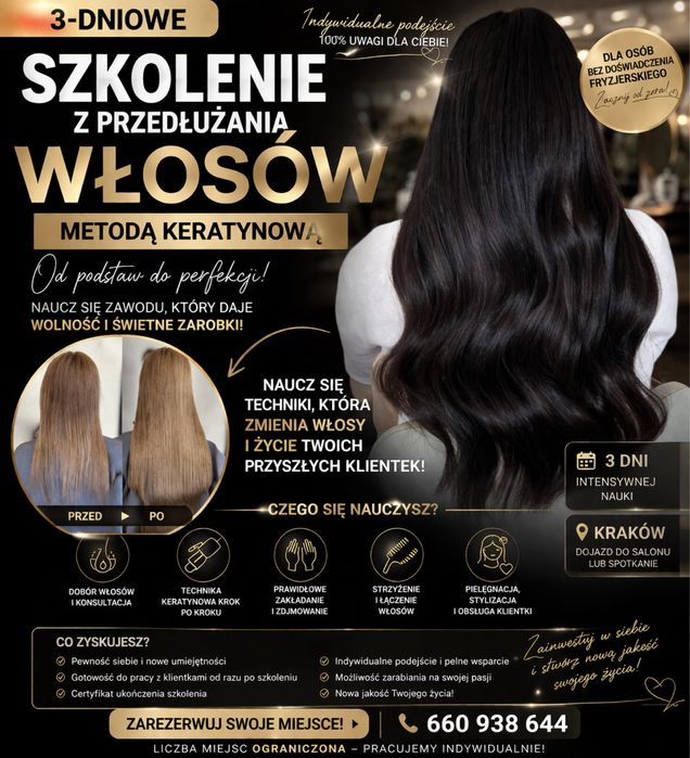 Szkolenie z przedłużania włosów