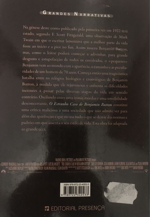 O estranho caso de Benjamin Button