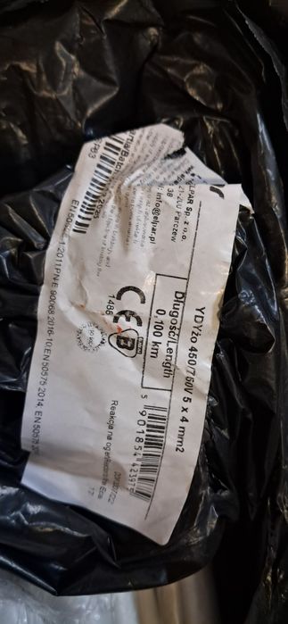 Kabel przewód 5x4 YDY żo 450/750V 100m