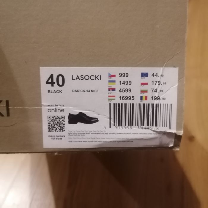 Półbuty męskie Lasocki skórzane studniówka sylwester