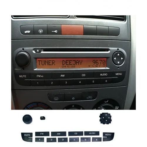 Kit botões radio Fiat Fiorino Qubo Linea Grand Punto Peugeot Bipper