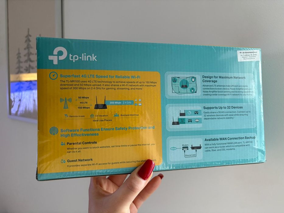 Router TP-Link TL-MR100 4G LTE nowy
