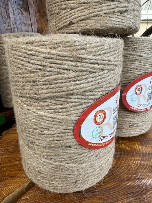 Шпагат джутовий 1-2-3 мм товщиною