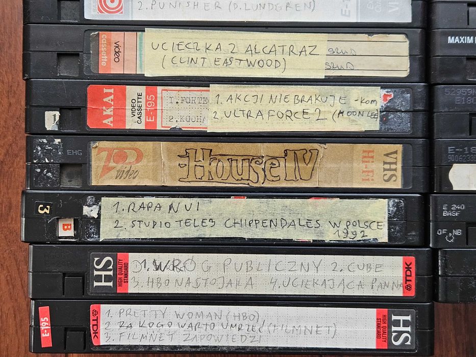 kasety vhs 29 sztuk