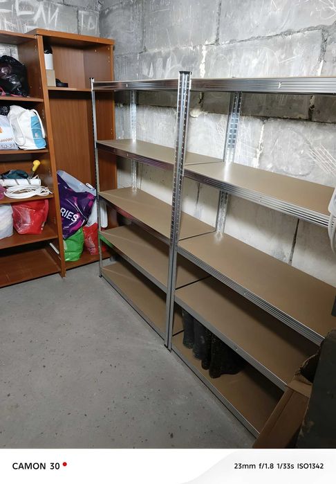 Стелаж металевий 180×90×40, 90×60×30 | чорний, оцинкований