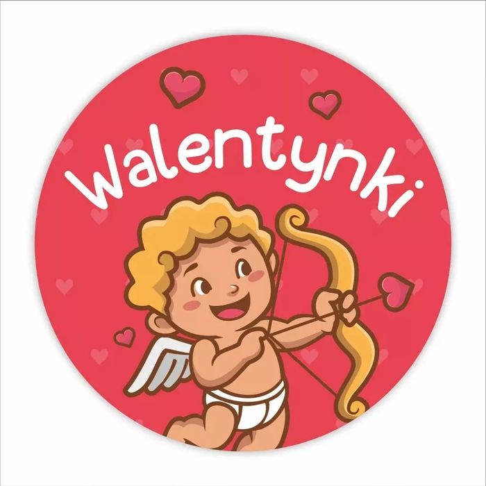 Naklejki walentynkowe - Kupidyn 24szt. LearnHow