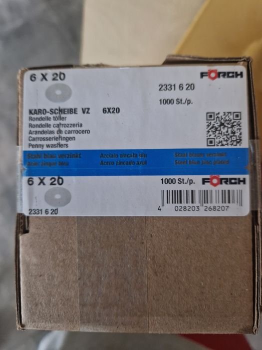 Podkładki Forch 6x20 1000szt