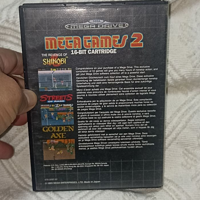 Jogo Mega Games 2 original da Sega Mega Drive
