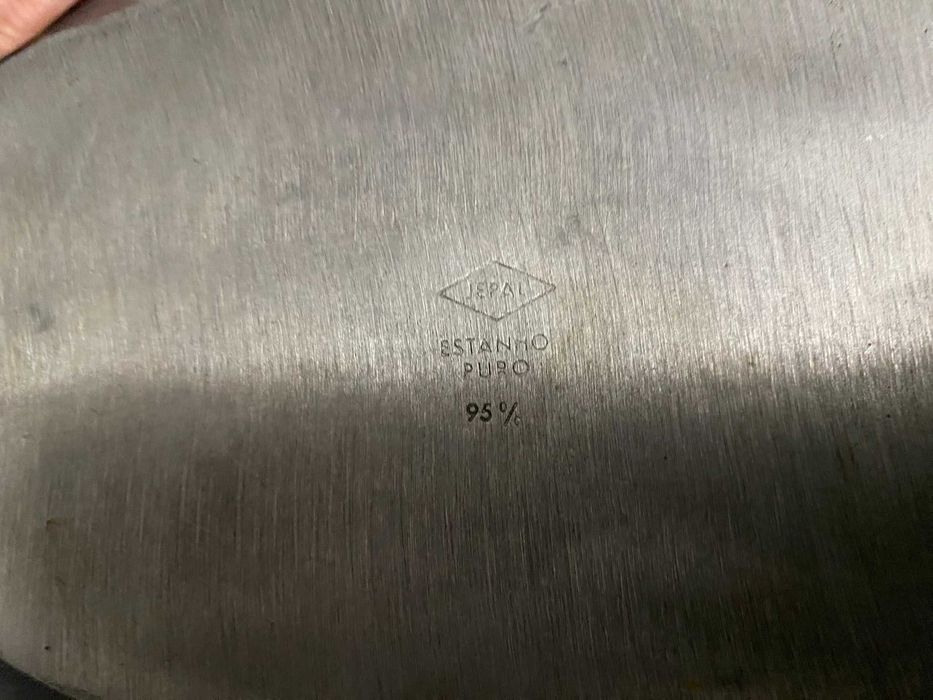 Travessa antiga e trabalhada JEPAL 95% Puro Estanho