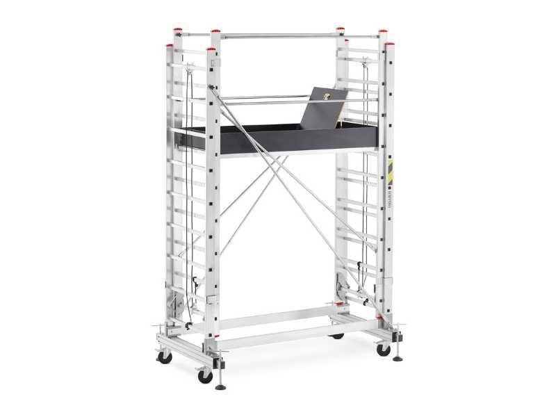 Rusztowanie aluminiowe jezdne wysuwane z linką HIGHER 2x7 4,05m