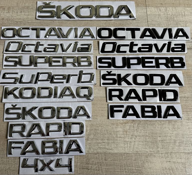 Шильдик надпис на багажник Шкода Skoda Octavia Fabia Superb Kodiaq
