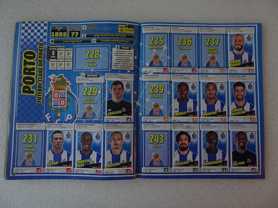 Caderneta de cromos de futebol Futebol 2015/2016 Panini