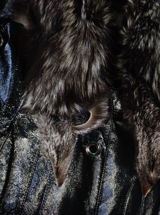 Кожанка с натуральным мехом