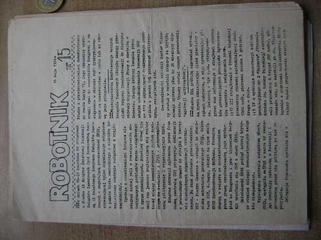 Starocie z PRL - Solidarność '80 = Biuletyn ROBOTNIK z 16 maja 1978r.
