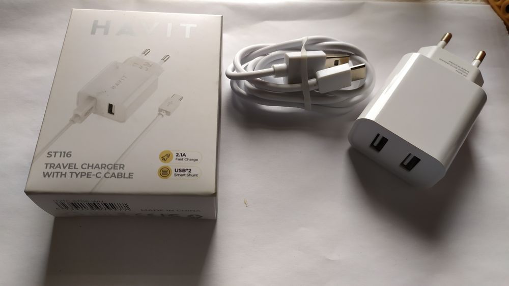 Зарядное устройство для телефона с кабелем type-C