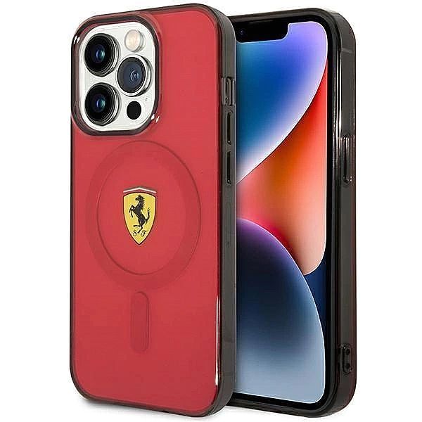Etui Ferrari Translucent MagSafe na iPhone 14 Pro Max - czerwone
