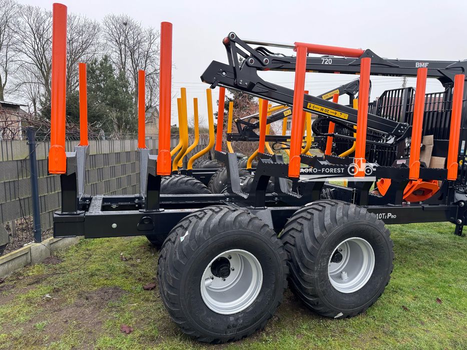 Przyczepa Lesna BMF 10T2Pro720 6par, 500x17 | 7.2m Hamulce Extra Wypos