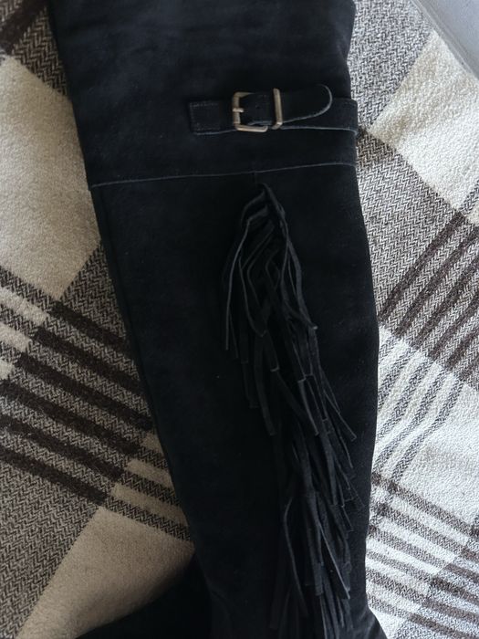 Botas altas em camurça