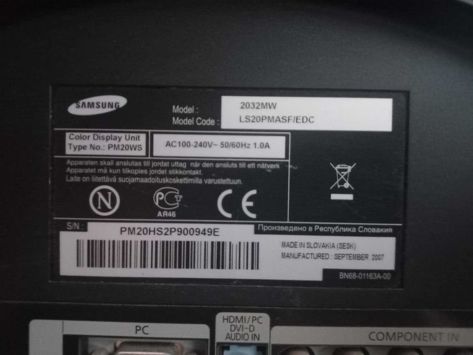 TV  i monitor 20 calowyi -SAMSUNG-Model- LS20PMASF/EDC