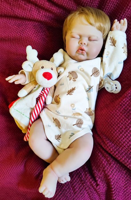 Кукла лялька пупс реборн 55 см сплюшка