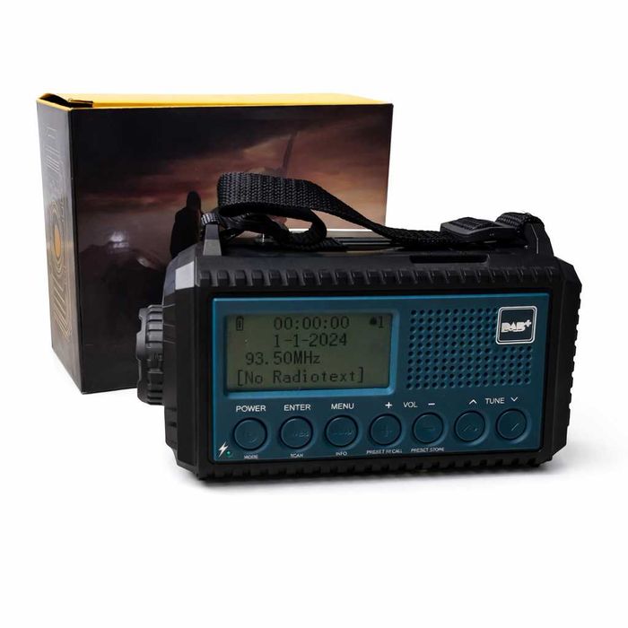 Radio przenośne DAB+ FM z latarką i akumulatorem awaryjne