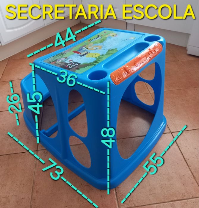 SECRETÁRIA EM PVC,CRIANÇA PINTAR.Casa,Quarto,Sala,Cozinha,Infantário.