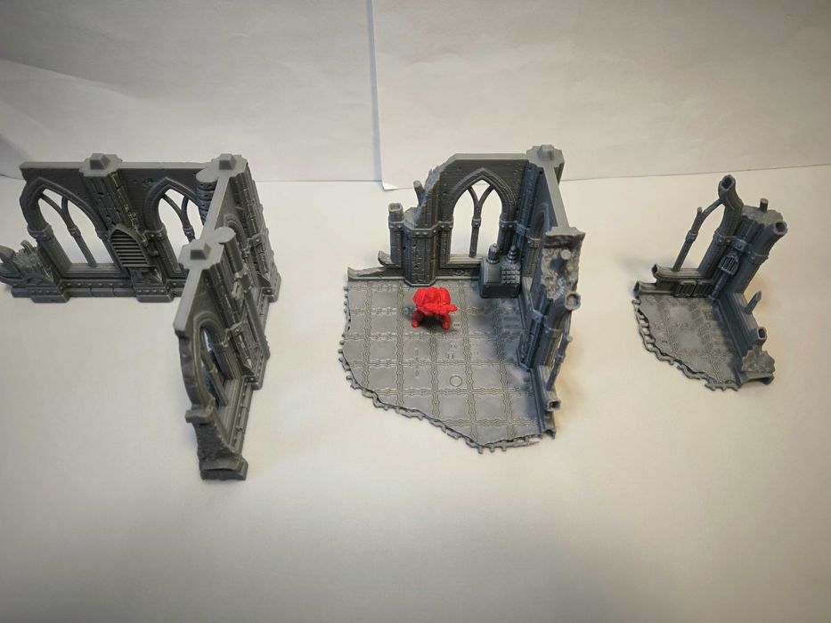 Duża gotycka ruina SCI-FI RPG Diorama Makieta